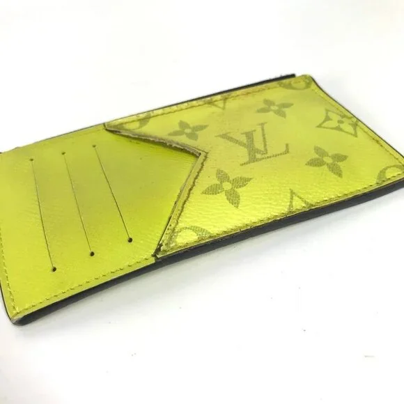 LOUIS VUITTON M30950 Taigalama Coin card-holder Wallet Fragment Case coin purse